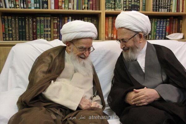 آیت الله سبحانی به دیدار آیت الله صافی گلپایگانی رفت