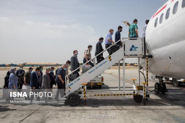 پرواز اولین گروه زوار اربعین از فرودگاه اراک به نجف
